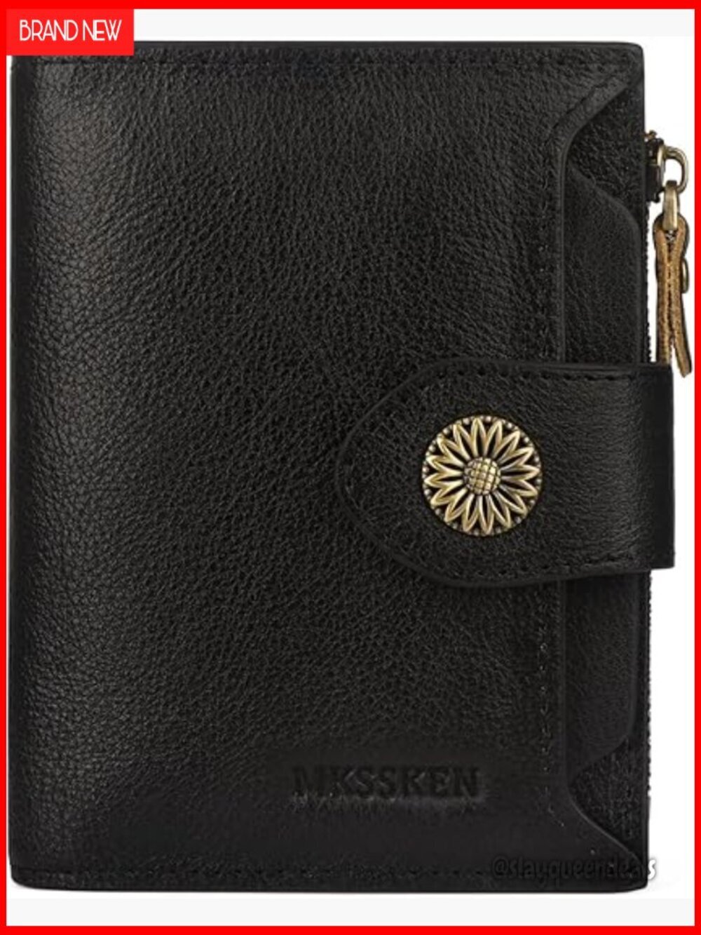 Genuine Leather RFID Blocking Women's Wallet with 16 Card Slots